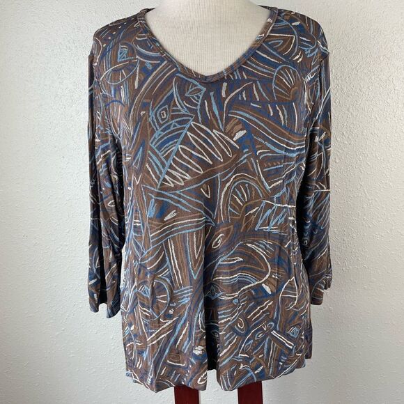 Wear It Three Quarter Sleeve Top Size 2 (M) EUC - Picture 1 of 6